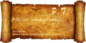Pósz Teodolinda névjegykártya